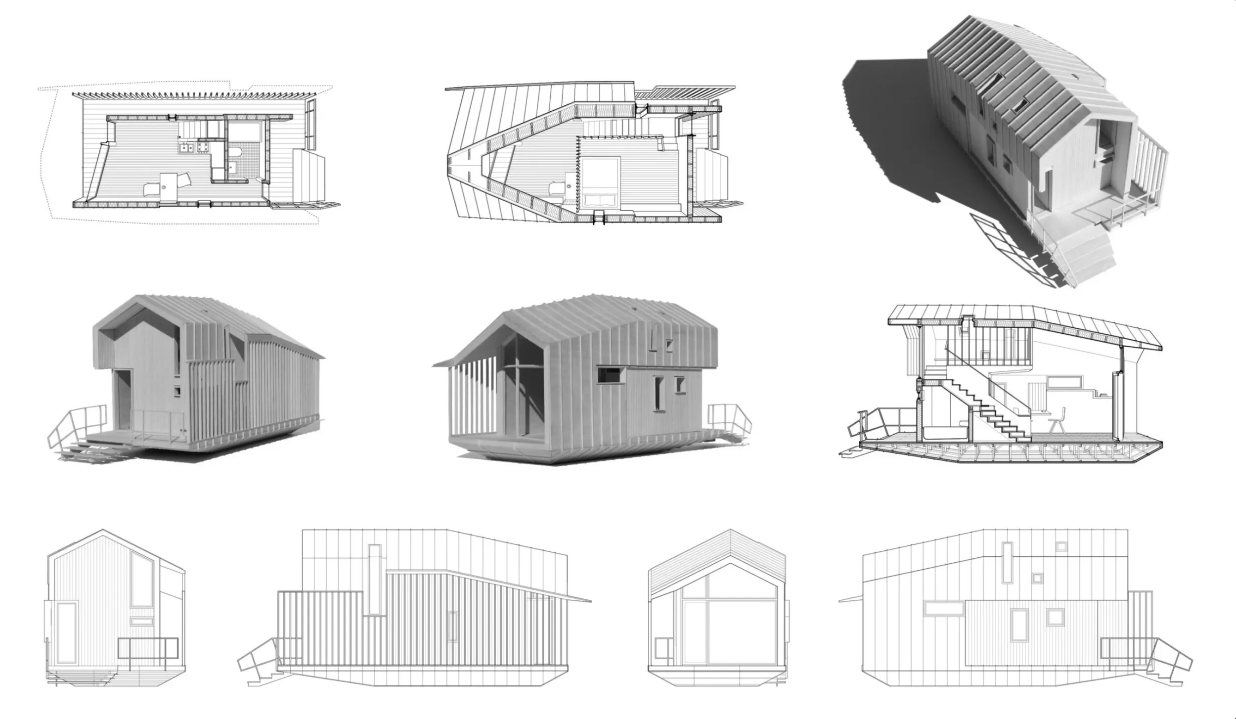 Micro Housing II — exterior deck and landscape integration