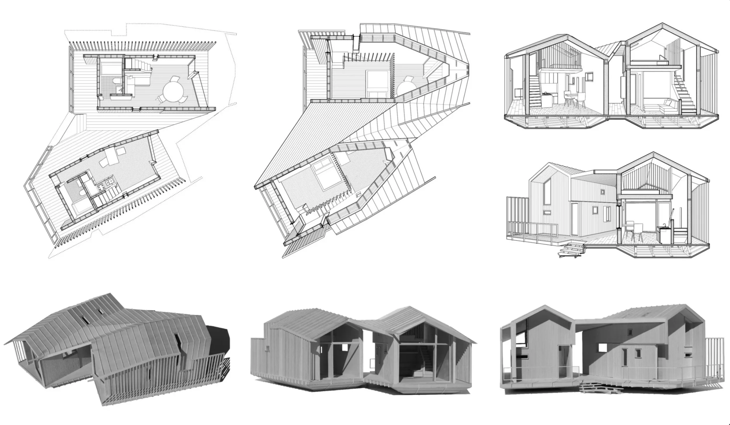 Micro Housing II — folded roof-to-wall geometry
